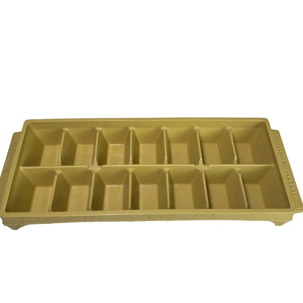 Vintage GE General Electric‎ Ice Cube Tray Yellow 1970's Retro